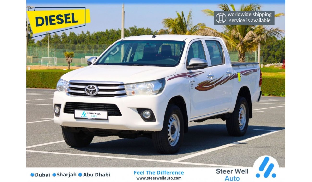 Toyota Hilux DLS 2018 Double Cab 2.4L 4WD 4x4 Diesel M/T / Well Maintained / GCC Specs / Book Now