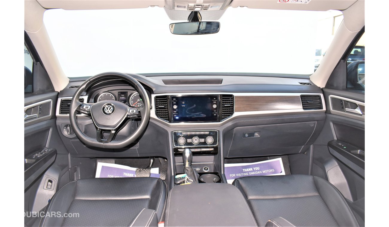 Volkswagen Teramont AED 3134 PM | 3.6L SE V6 AWD 4 MOTION 2019 GCC DEALER WARRANTY