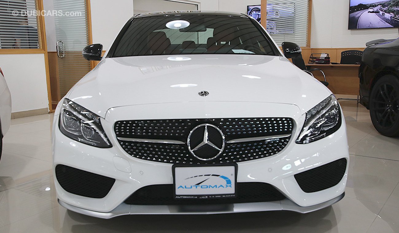 Mercedes-Benz C 43 AMG 2018, 4MATIC V6-Biturbo, GCC with 2 Years Unlimited Mileage Dealer Warranty from Dealer