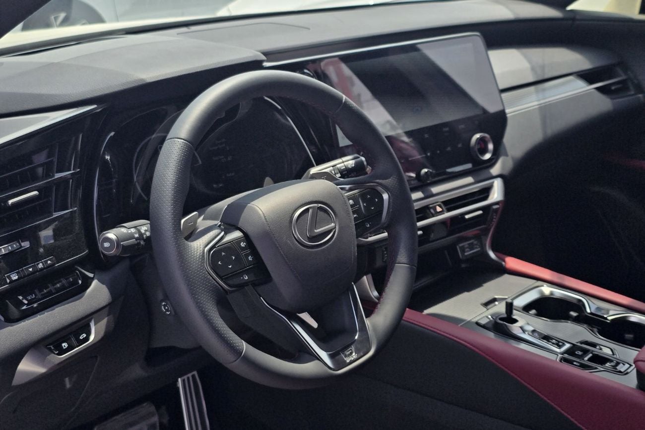 لكزس RX 500h F SPORT PERFORMANCE لكزس RX500h F-Sport موديل 2026، محرك 2.4 لتر تيربو + هجين، اللون أسود