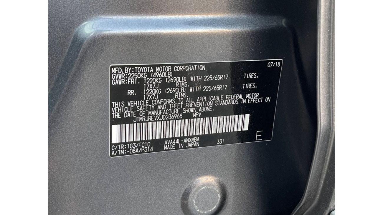 Toyota RAV4 VXR HEV 2018 TOYOTA RAV4 XLE HYBRID FULL OPTIONS IMPORTED FROM USA