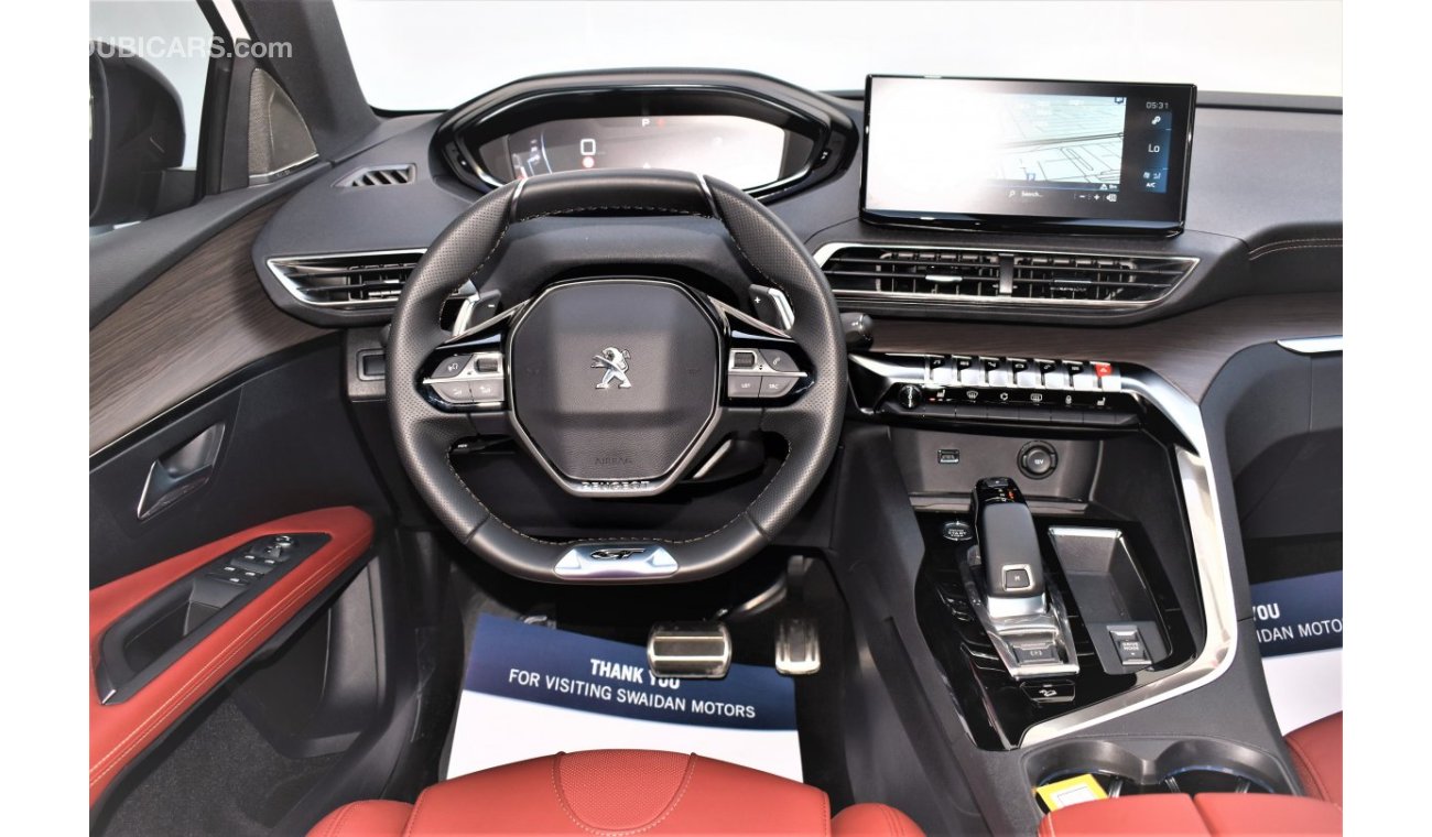 Peugeot 3008 AED 2663 PM | 1.6L GT TC 2023 GCC AGENCY WARRANTY UP TO 2027 OR 100000KM