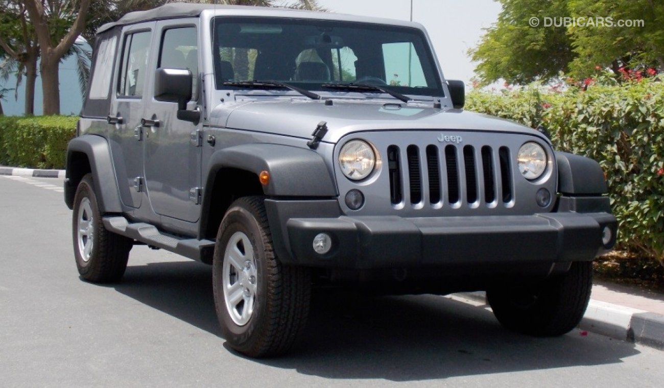 Jeep Wrangler Brand New 2016 UNLIMITED SPORT 3.6L V6 GCC With 3 Yrs/60000 km Dealer