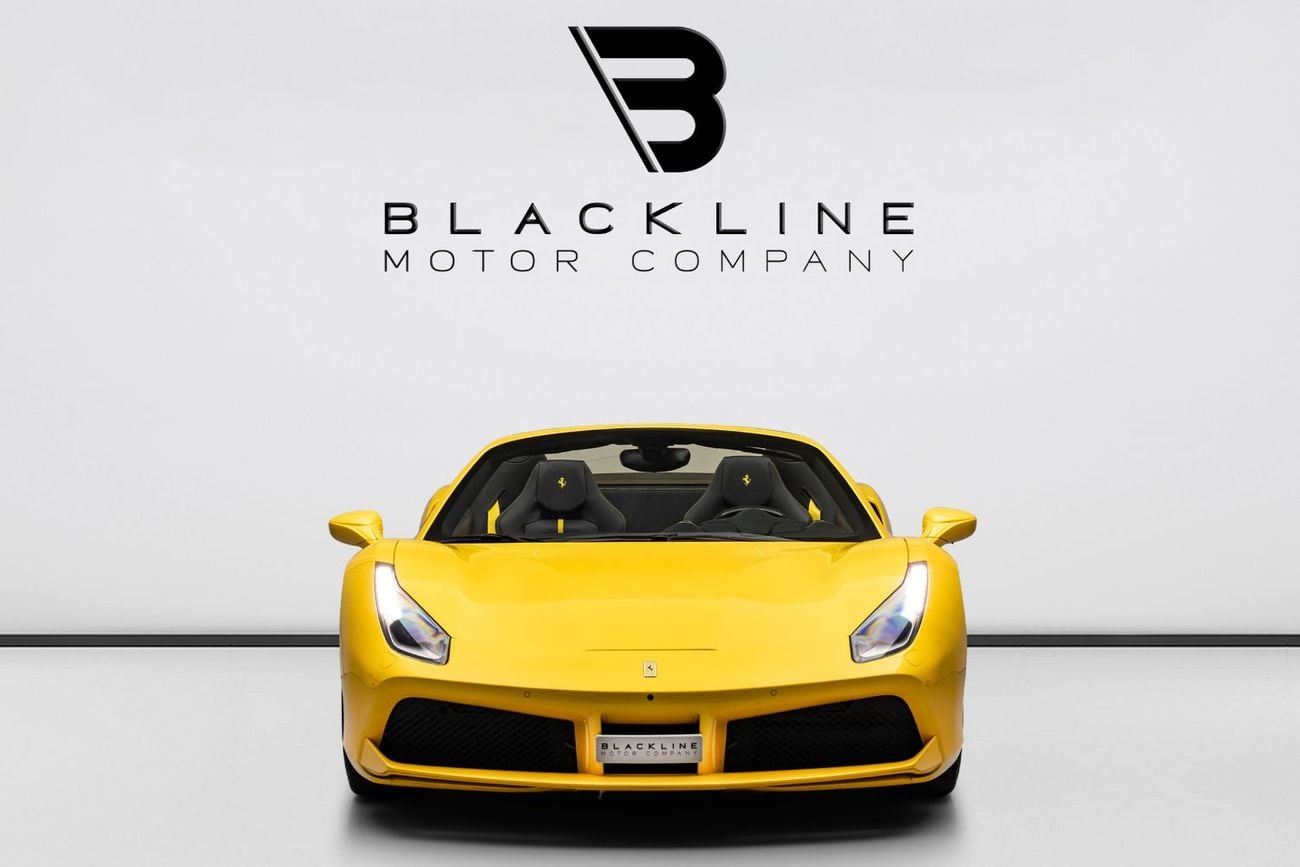 Ferrari 488 Spider STD BUY NOW, PAY 2027 | THE BLACKLINE STANDARD | Giallo Modena, Full Carbon, GCC