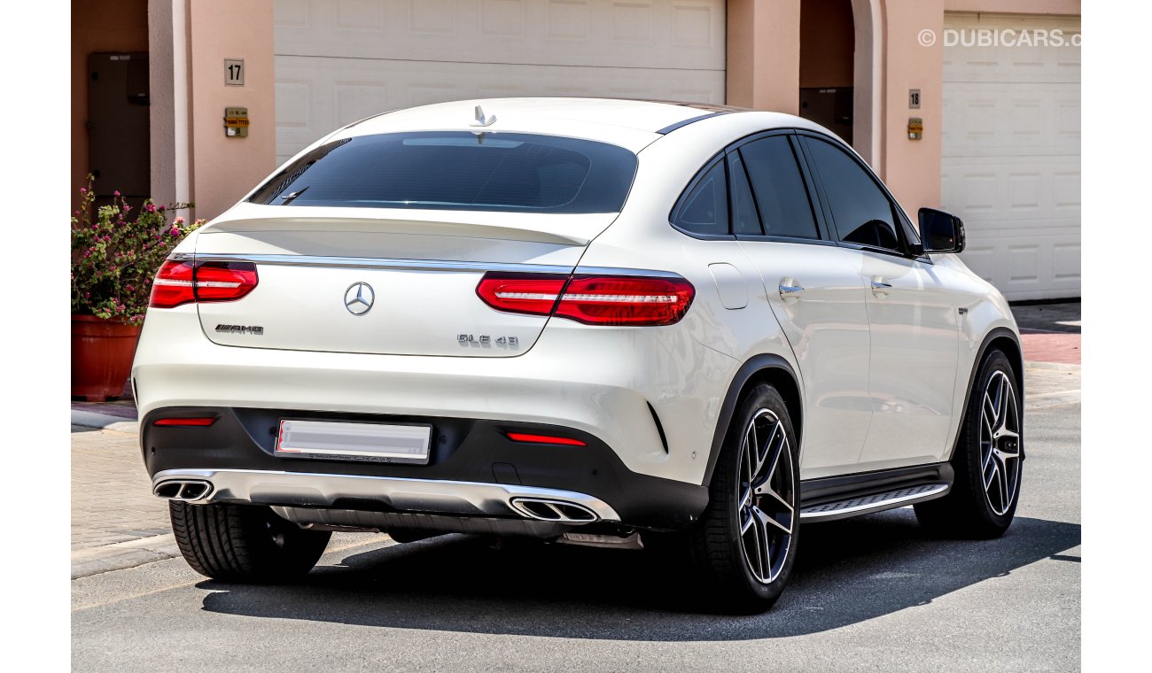 Mercedes-Benz GLE 43 AMG 2017 GCC under Agency Warranty with Zero Down-Payment.