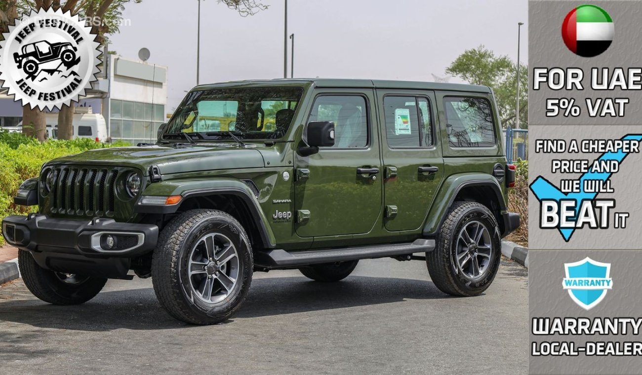 Jeep Wrangler Unlimited Sahara , 2023 GCC , 0Km , With 3 Years or 60K Km Warranty @Official Dealer