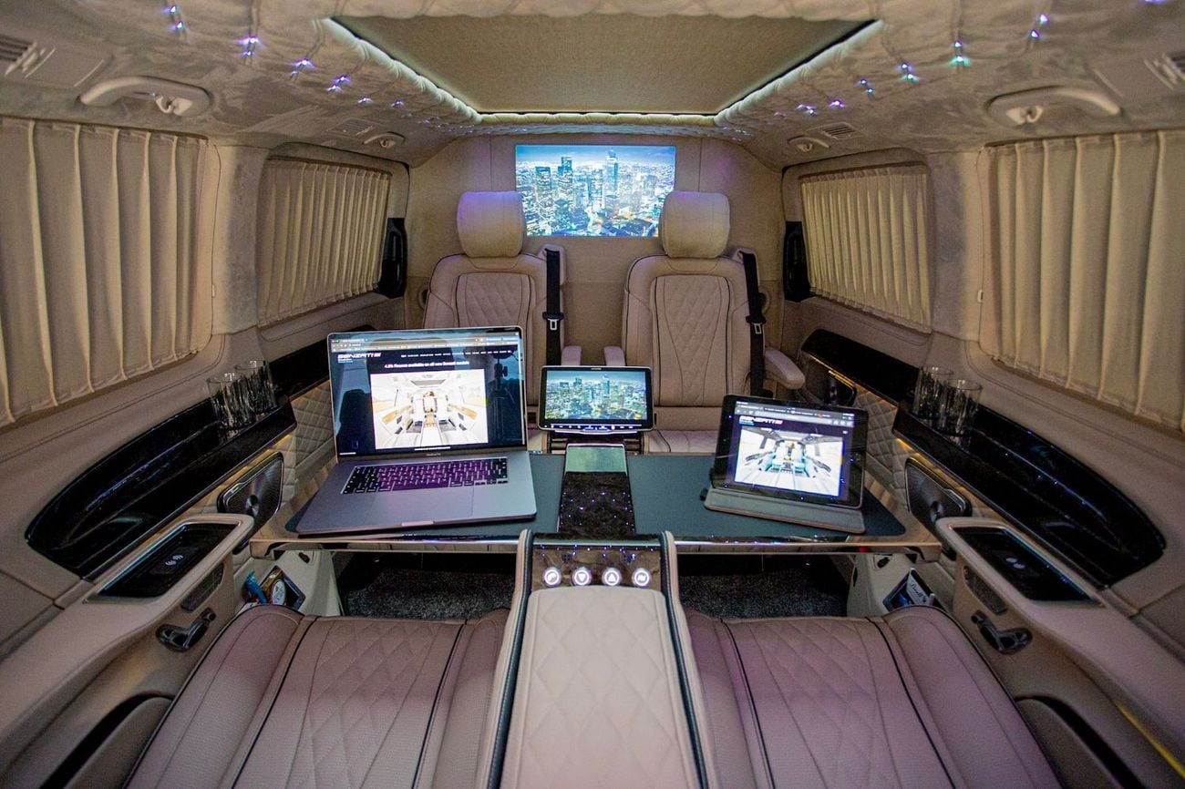 Mercedes Benz V300 AVANTGARDE Senzati® Jet Class® Oryx Edition® — Bespoke 6-Seat Silk Beige Leather | Mercedes-Benz Strategic Part