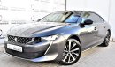 Peugeot 508 1.6L GT LINE 2019 GCC AGENCY WARRANTY UP TO 2023 OR 100,000 KM