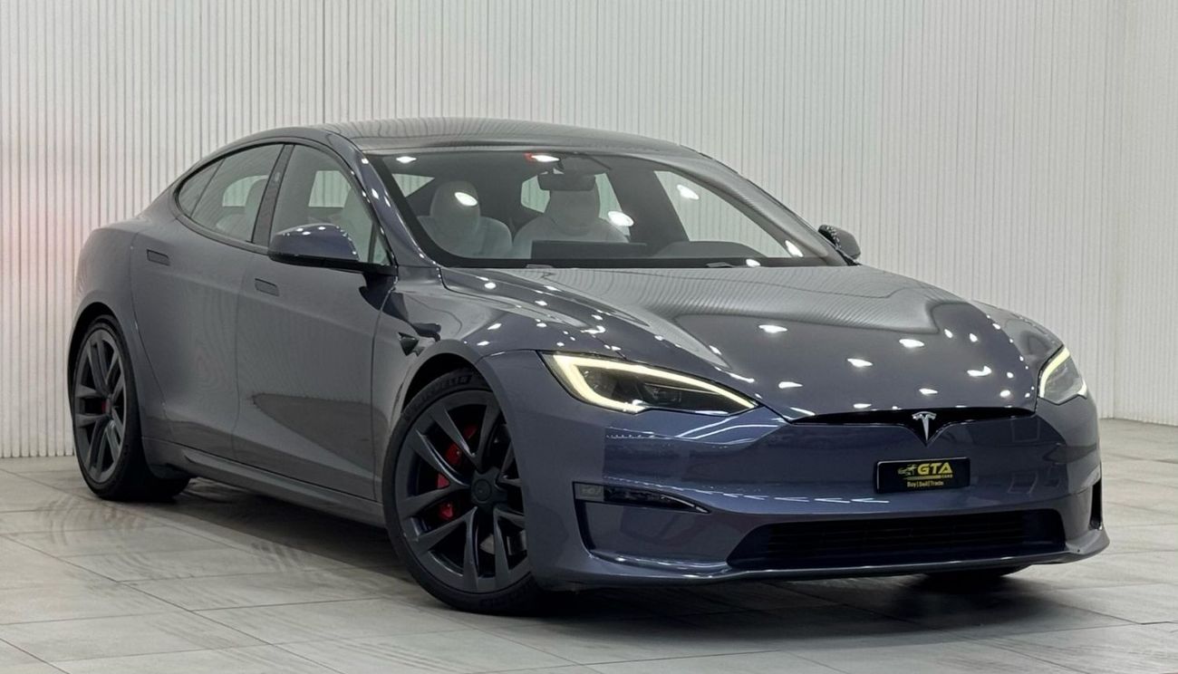 تسلا Model S Plaid (AWD) 2023 Tesla Model S Plaid, 2027 Tesla Warranty, 2031 Tesla Battery Warranty, Low Kms, GCC