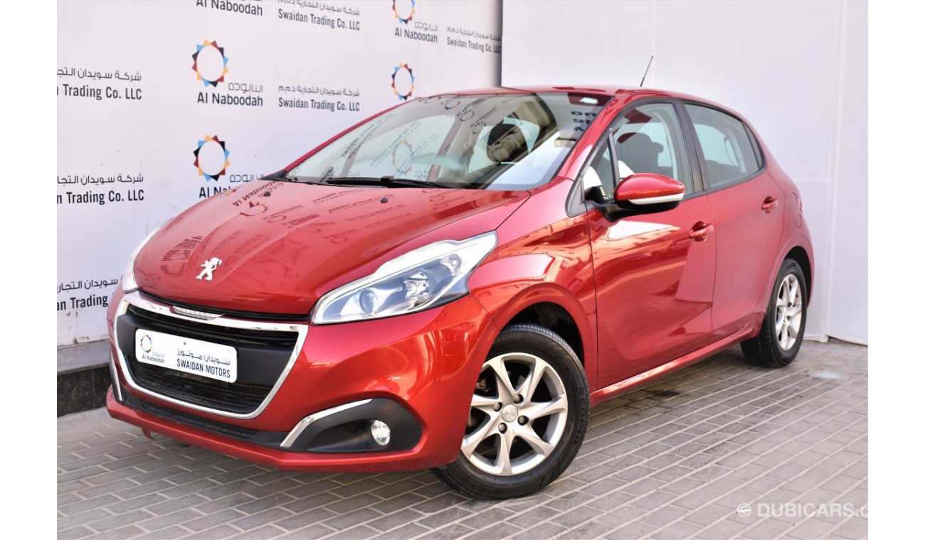 Peugeot 208 AED 723 PM | 1.6L ACTIVE 2019 GCC AGENCY WARRANTY UP TO 2024 OR 100000KM