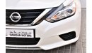 Nissan Altima | AED 1230 PM | 0% DP | 2.5L S 2018 GCC DEALER WARRANTY