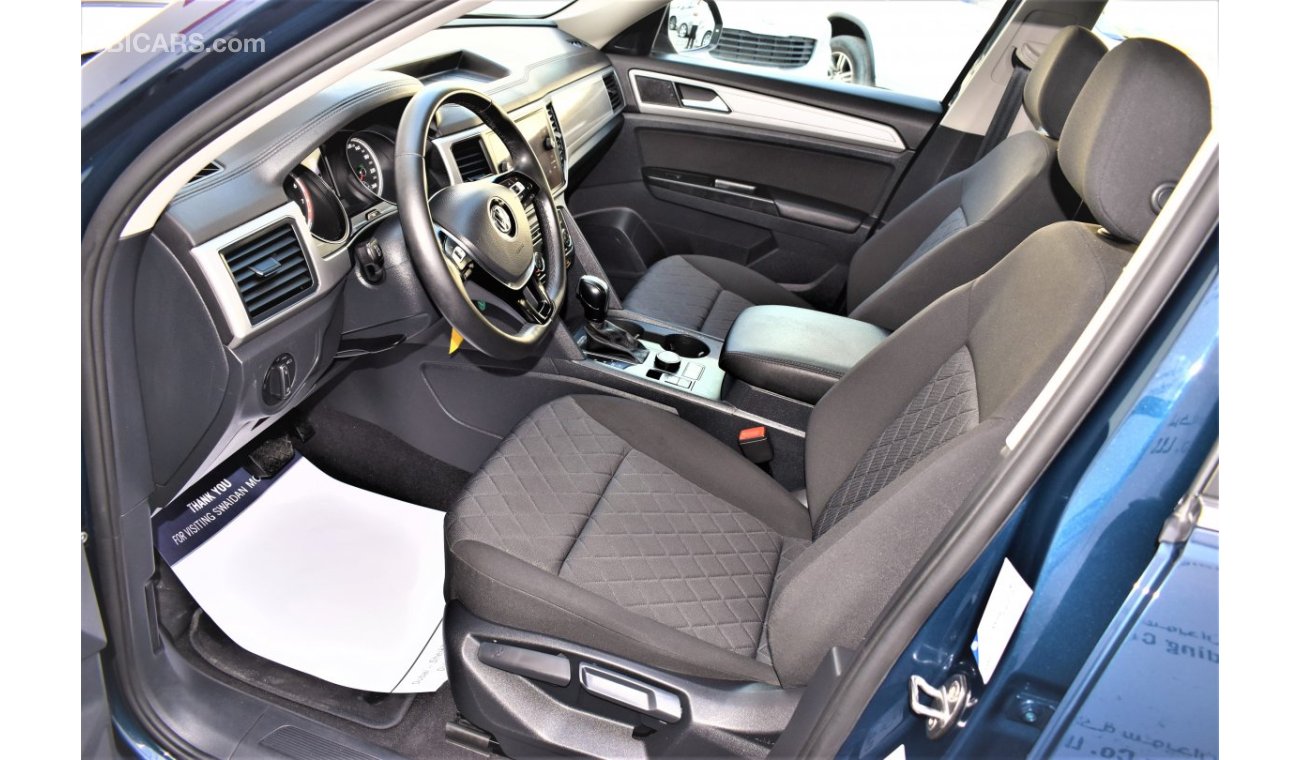 Volkswagen Teramont AED 2546 PM | 2.0L TSI AWD 4 MOTION 2019 GCC DEALER WARRANTY