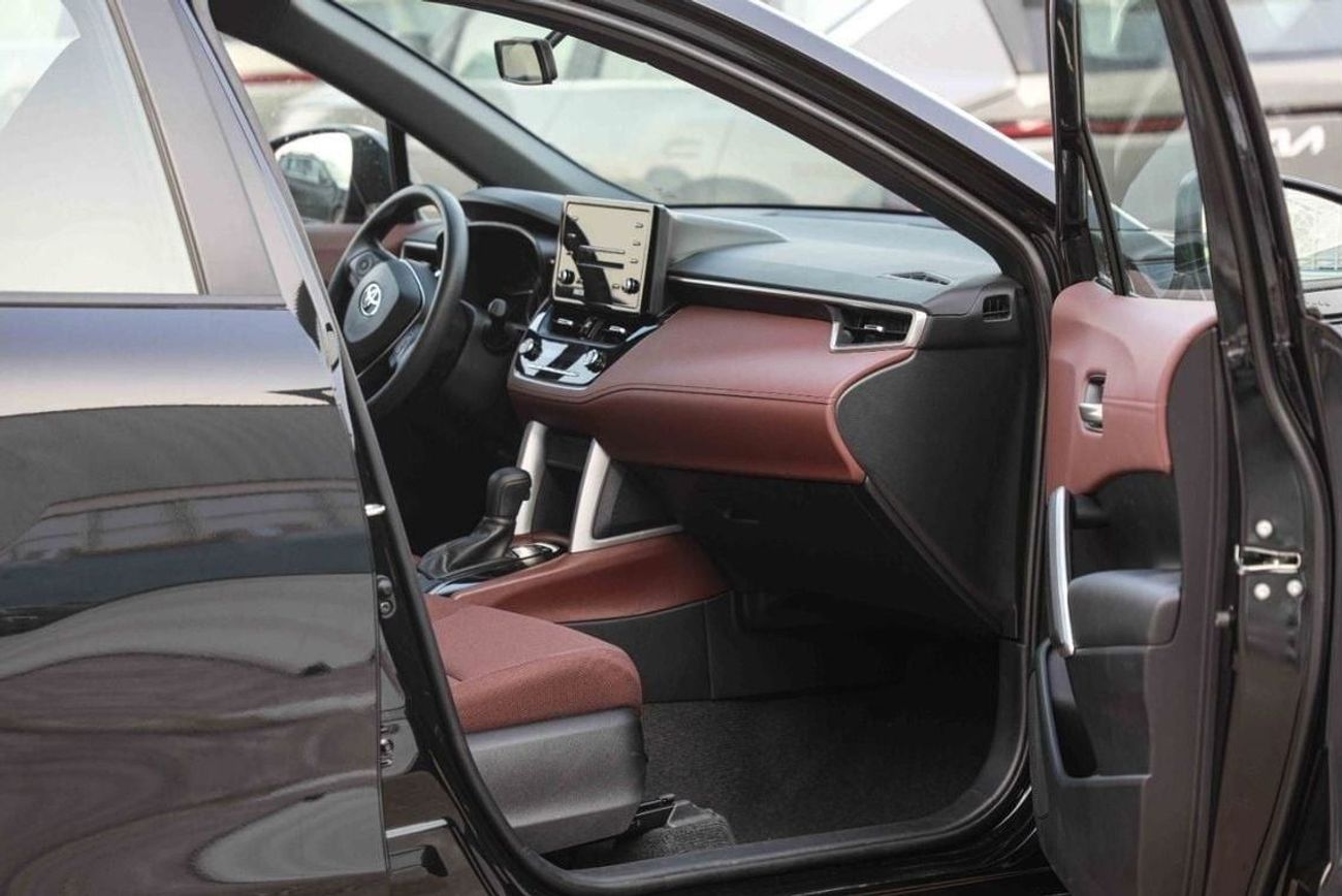 تويوتا كورولا كروس 2024 TOYOTA COROLLA CROSS 1.8 Hybrid MID - BLACK inside RED | Export Only