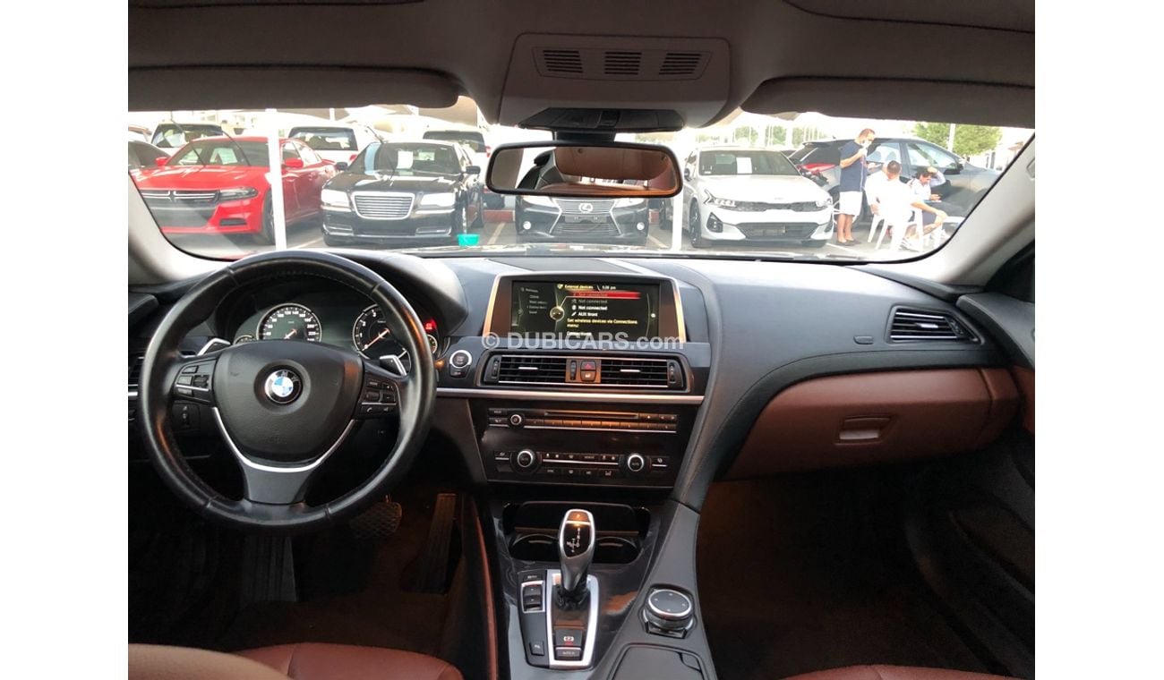 BMW 640i BMW640 MODEL 2015 GCC car perfect condition full option low mileage panoramic roof leather seats nav