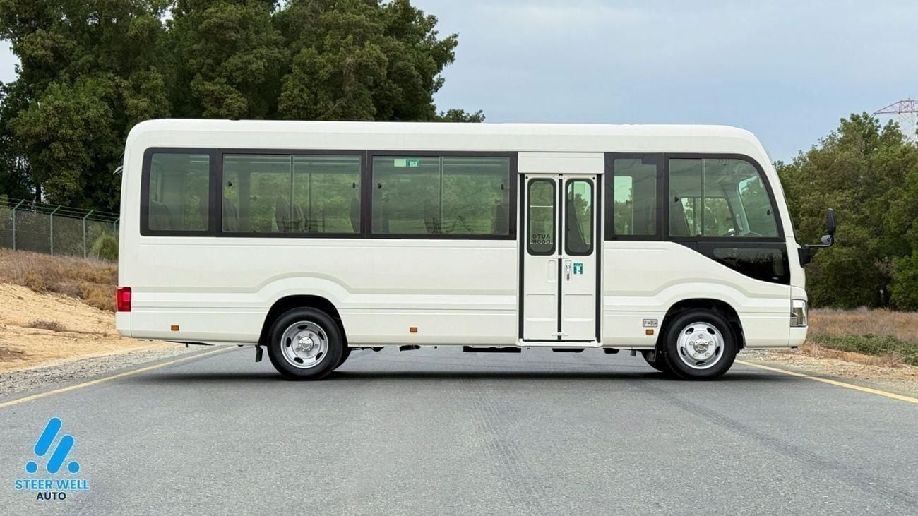 Toyota Coaster  2025 | 23-Seater | 4.0L Diesel | RWD | GCC Specs | Full Option White | BEST PRICE