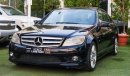 Mercedes-Benz C 280 Gulf model 2009, black color, panorama, cruise control, alloy wheels, sensors, in excellent conditio