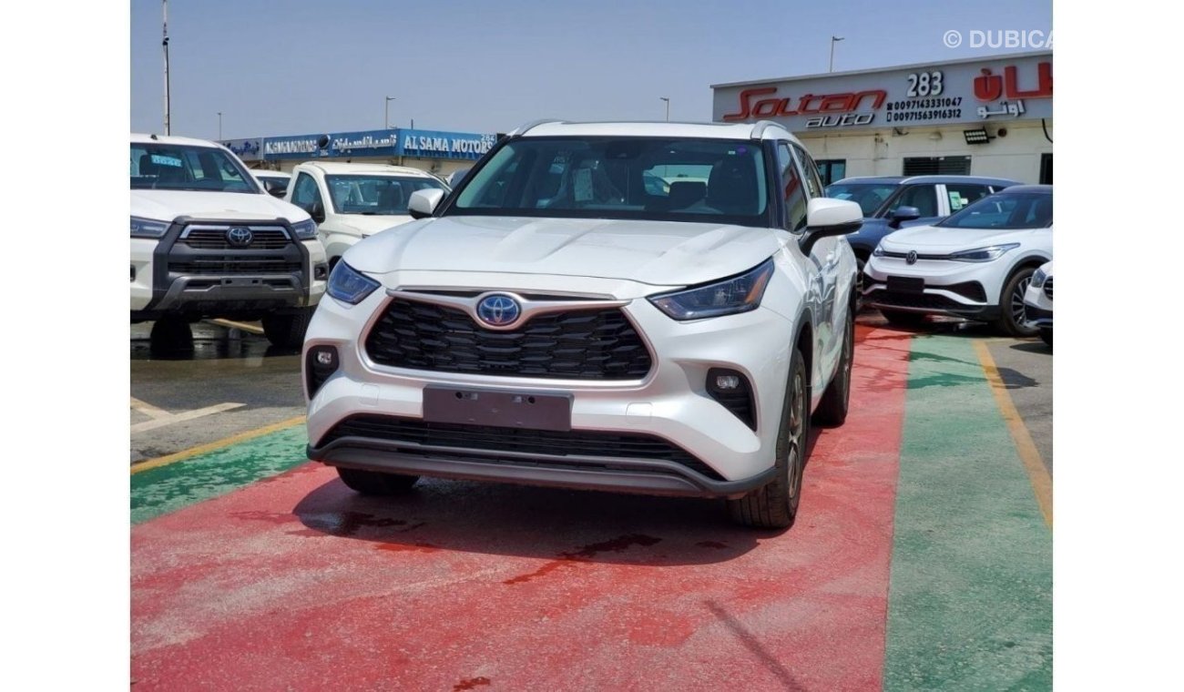 Toyota Highlander GLE 2023 White Color 2.5L petrol/Hybrid Awd with RADAR ( for local registration +10%)