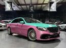 Mercedes Benz S63 AMG STD 4.0L V8 | Maybach Kit| Custom Tiffany green & glitter wrap/pink  finish