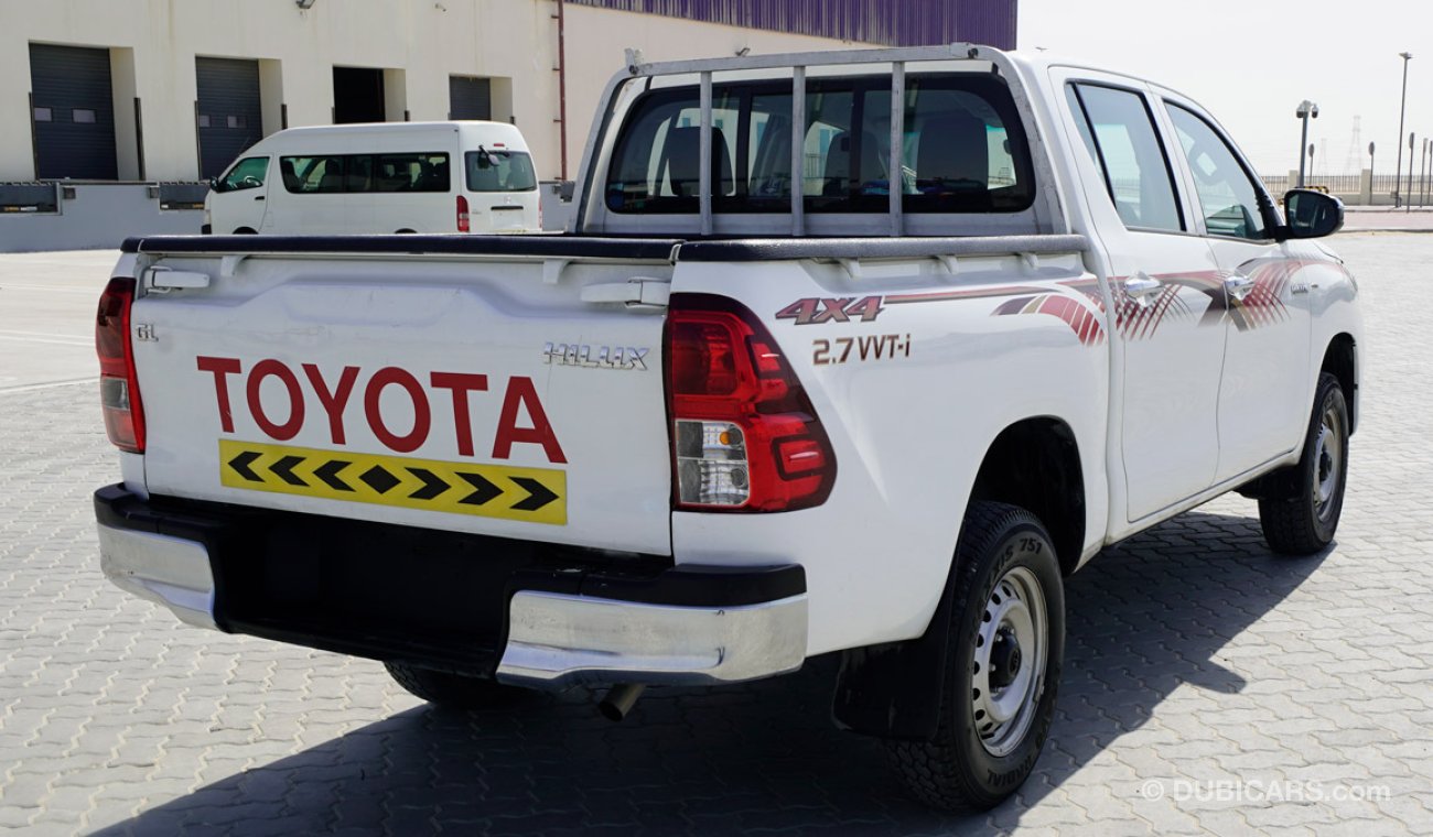 Toyota Hilux CERTIFIED VEHICLE; HILUX 4×4 GL 2.7L Manual Trans(GCC SPECS)IN GOOD CONDITION FOR SALE(CODE : 11248)