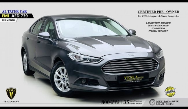 Ford Fusion SEL GCC / 2017 / LEATHER SEATS + NAVIGATION + PUSH START + ALLOY WHEELS / UNLIMITED MILEAGE WARRANTY