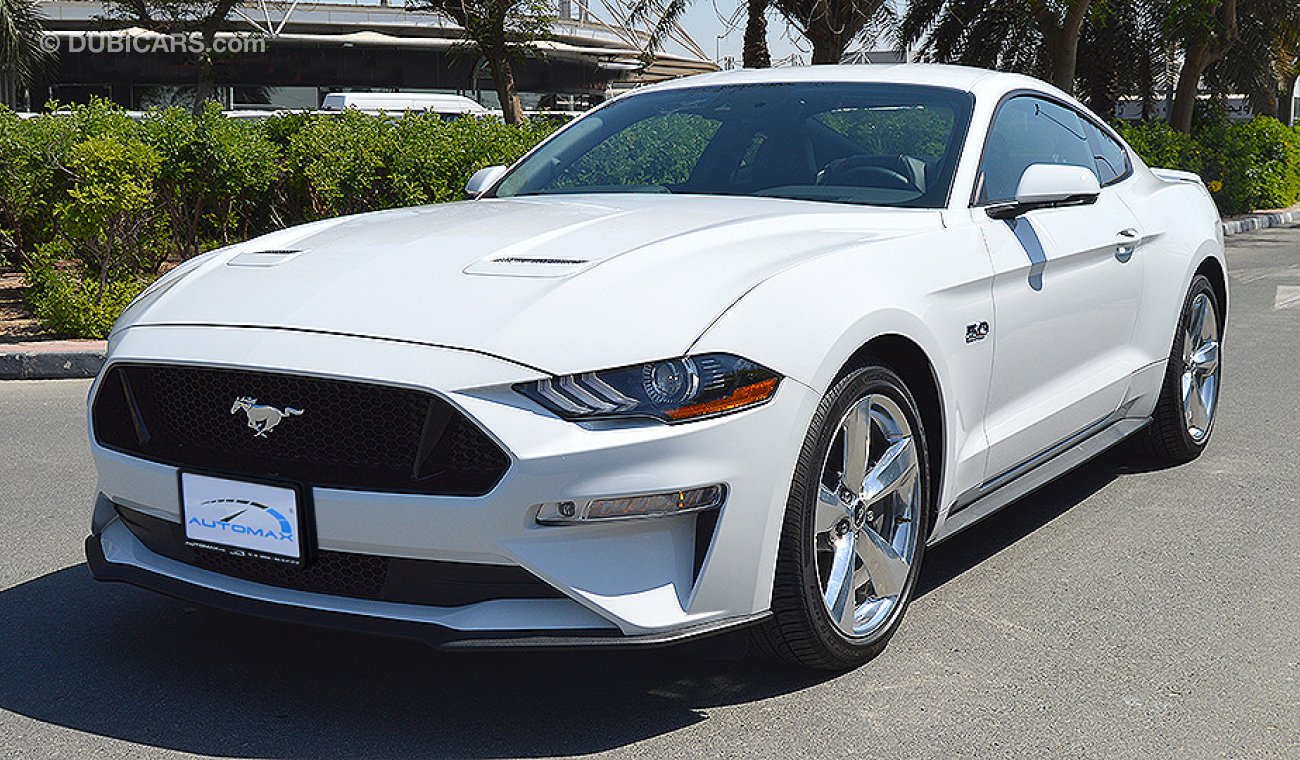 Ford Mustang 2019 GT Premium 5.0 V8 GCC, 0km w/ 3Yrs or 100K km Warranty + 60K km Service @ Al Tayer