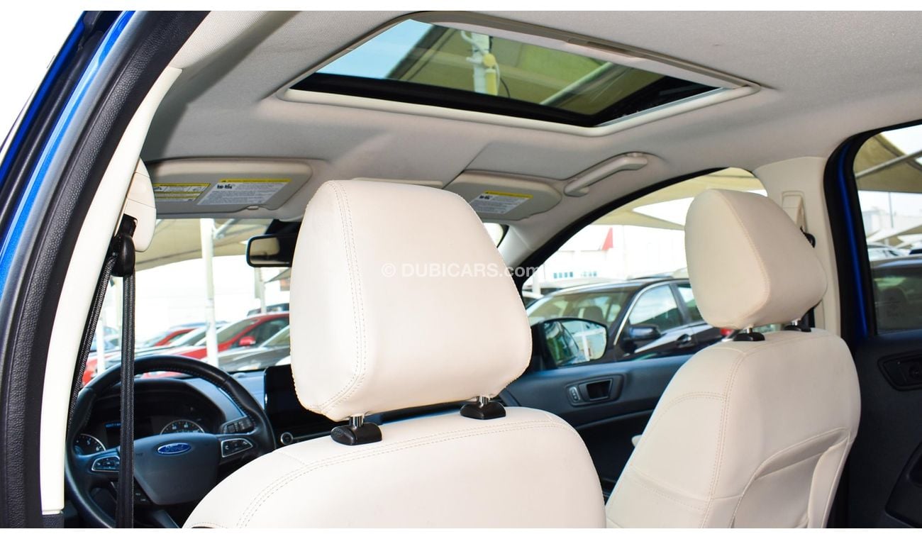 Ford EcoSport 2020 model, one number, fingerprint, leather hatch, sensors, alloy wheels, cruise control, rear came