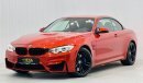 BMW M4 Std 2015 BMW M4 Convertible, December 2024 BMW Service Package, Low Kms, GCC