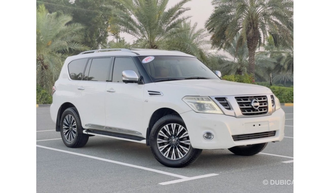 Nissan Patrol 2015 GCC model, full option, 5 cams, small machine, SE PLATINUM, rear screens, 8 cylinders