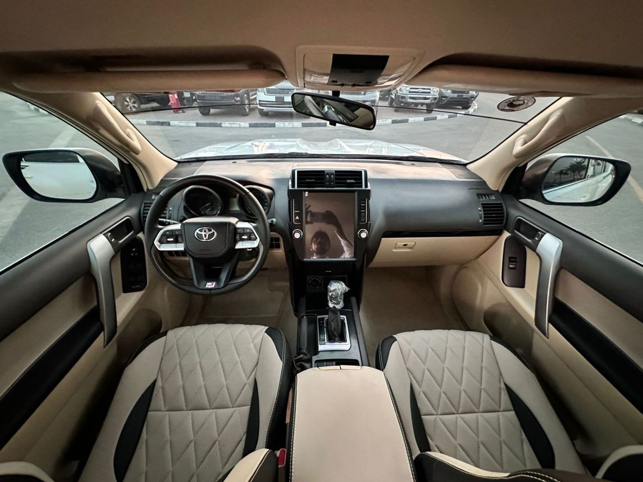 Toyota Prado MODIFIED TO PRADO 2023 | TEXTURED LEATHER SEATS | 2.7L PETROL | 2017 | TESLA SCREEN | LHD | REAR VIE