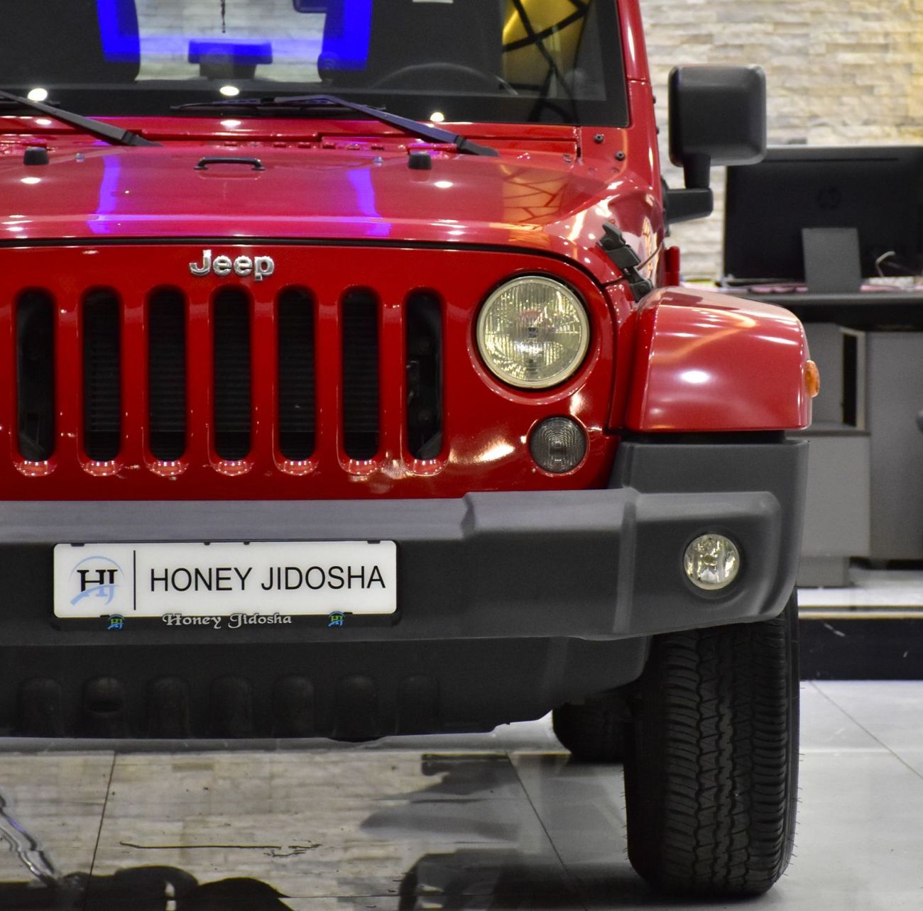 Jeep Wrangler EXCELLENT DEAL for our Jeep Wrangler Sahara ( 2014 Model ) in Red Color GCC Specs