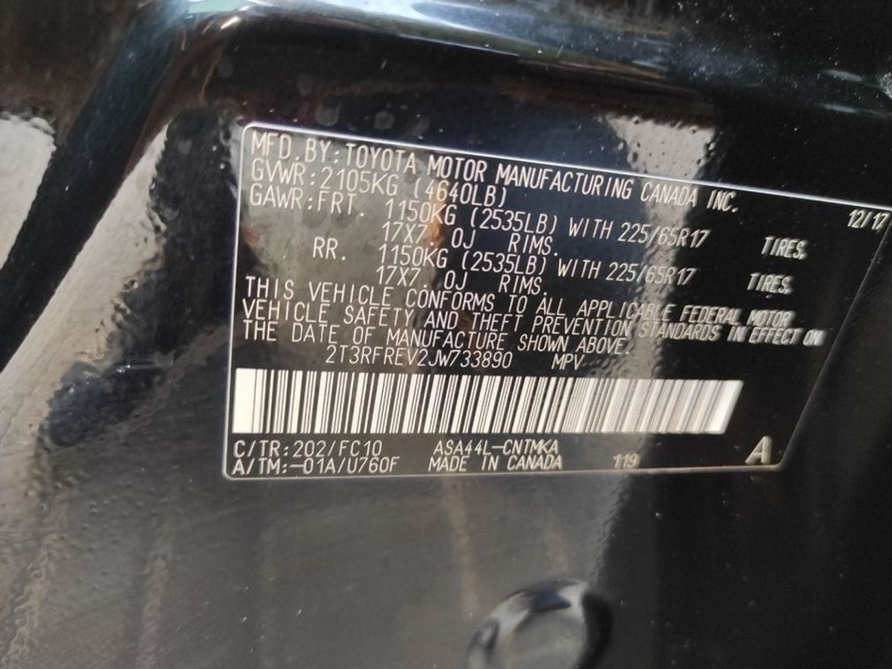 Toyota RAV4 Adventure 2.5L AWD Toyota RAV4 2018 V4 2.5 4WD full options no1