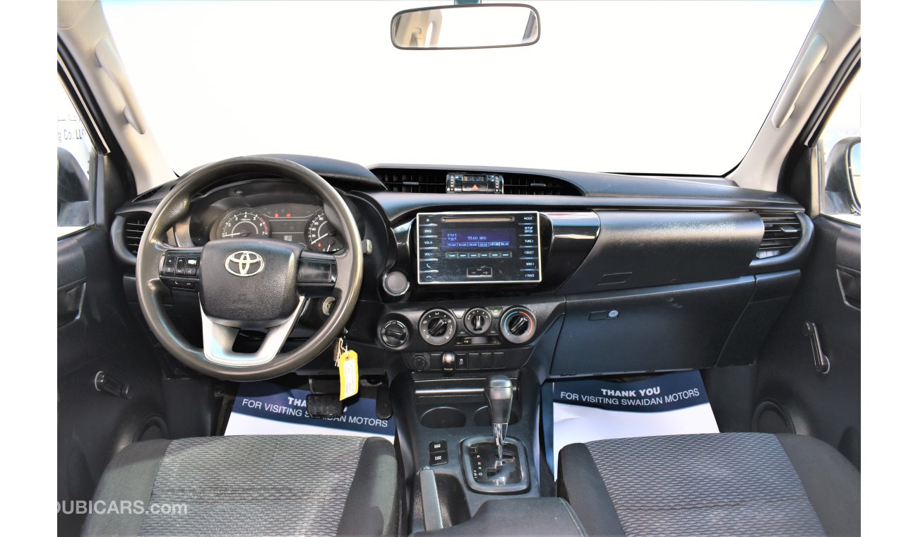 Toyota Hilux GL 2.7L AUTOMATIC DC 4WD 2017 GCC SPECS