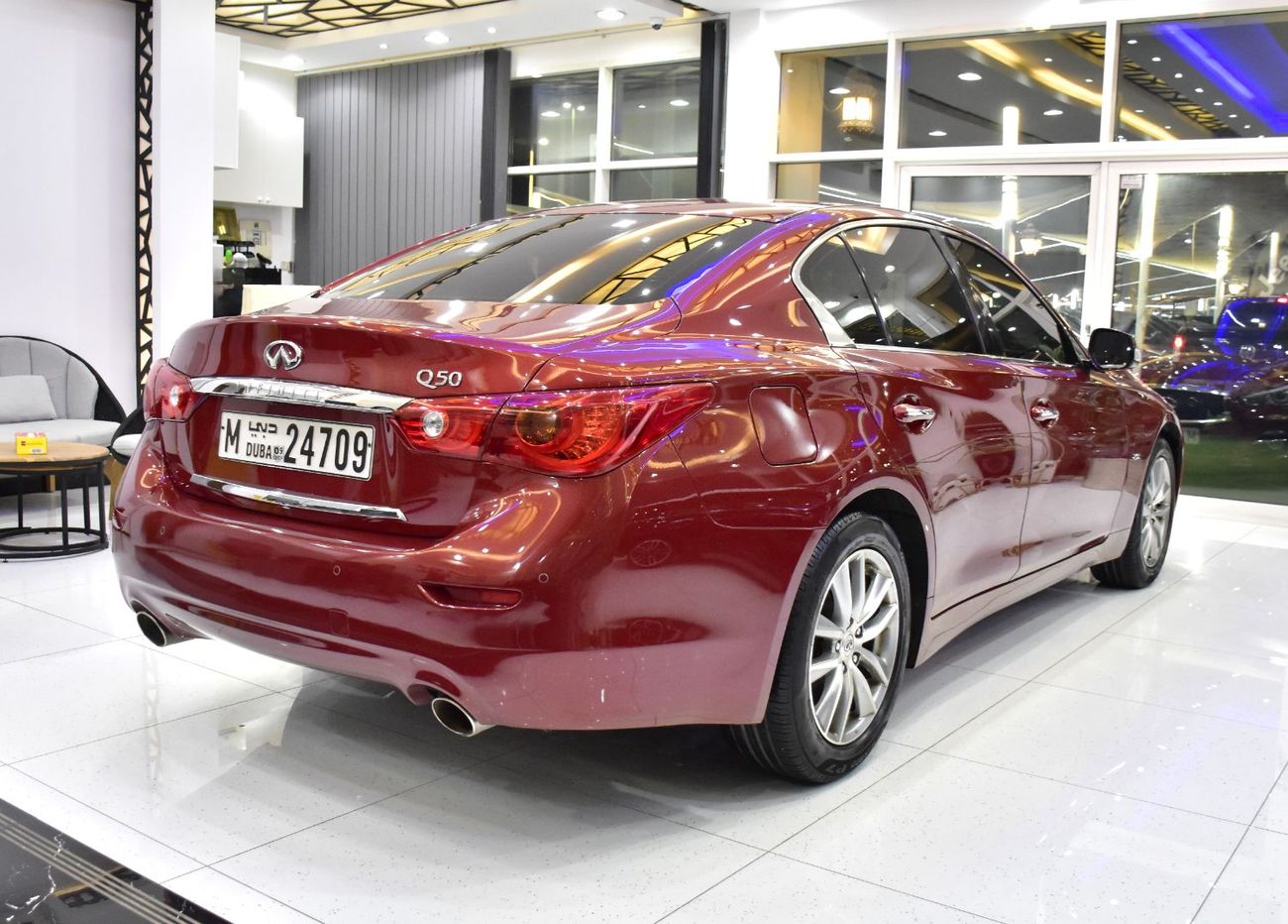 إنفينيتي Q50 EXCELLENT DEAL for our Infiniti Q50 2.0t ( 2016 Model ) in Red Color GCC Specs