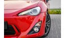 Toyota 86 Automatic - Full Agency Service History - GCC - AED 960 Per Month - 0% DP