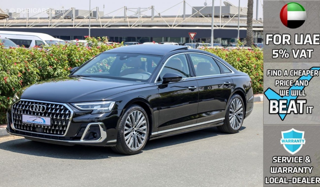 أودي A8 L 55 TFSI Quattro V6 3.0L , FIFA Cars , GCC 2023 , With 3 Yrs or 100K Km WNTY & 4 Yrs or 75K Km SRVC