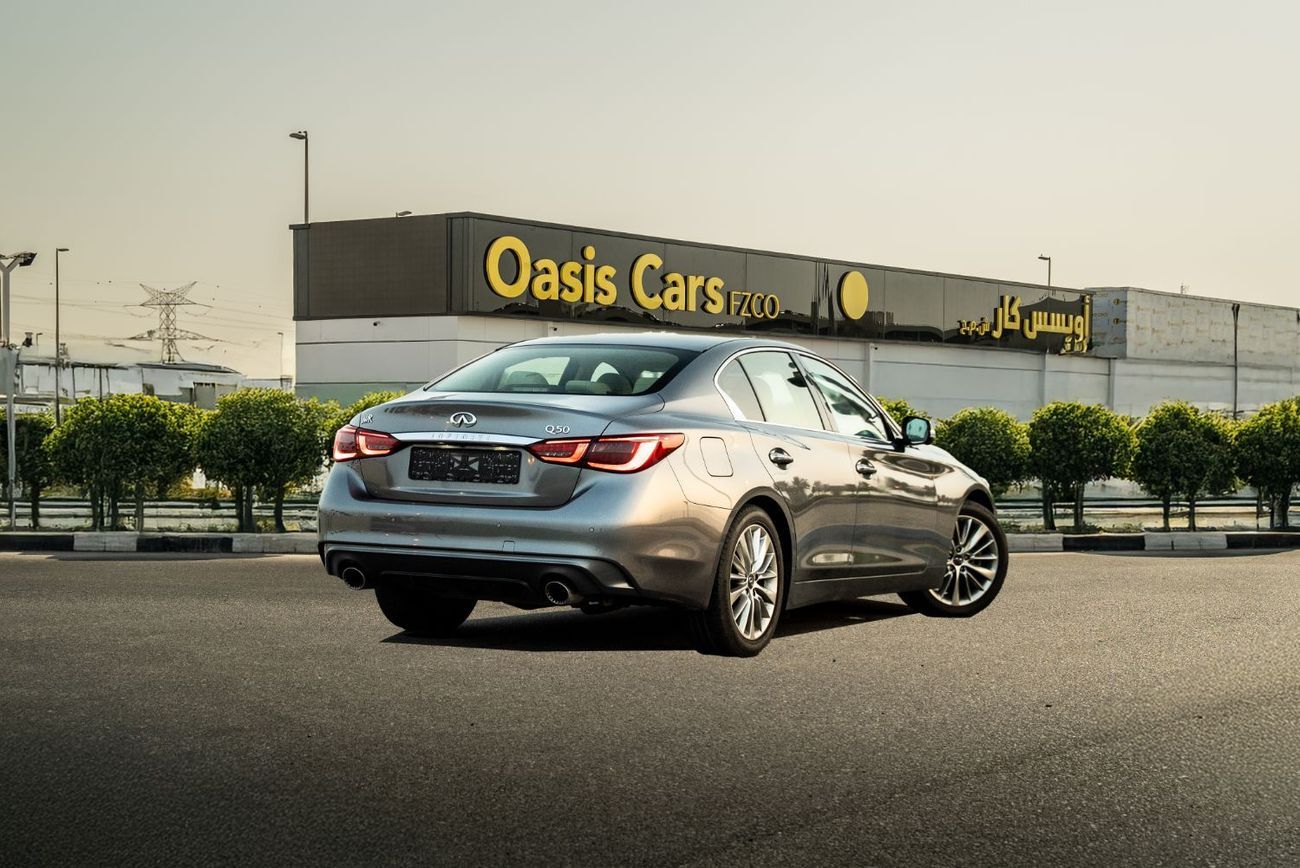 Infiniti Q50 3.0T Sport Black Edition Full Option 3.0L Twin Turbo V6 GCC 2021 Low Mileage in Perfect Condition