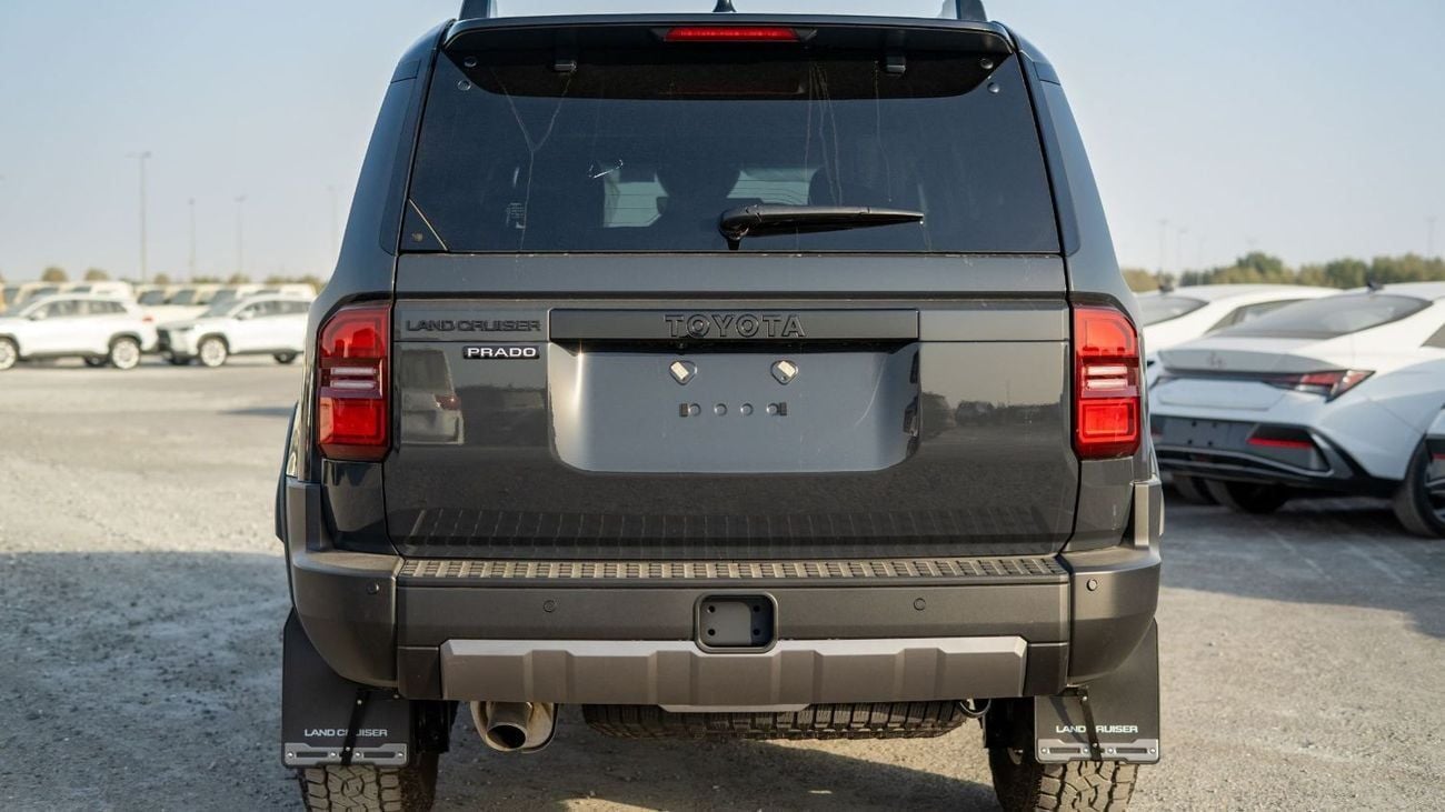 Toyota Prado 2.4L Adventure Turbocharged 4-cylinder petrol. Automatic. Four Wheel Drive. 7 Seats. 5 Door