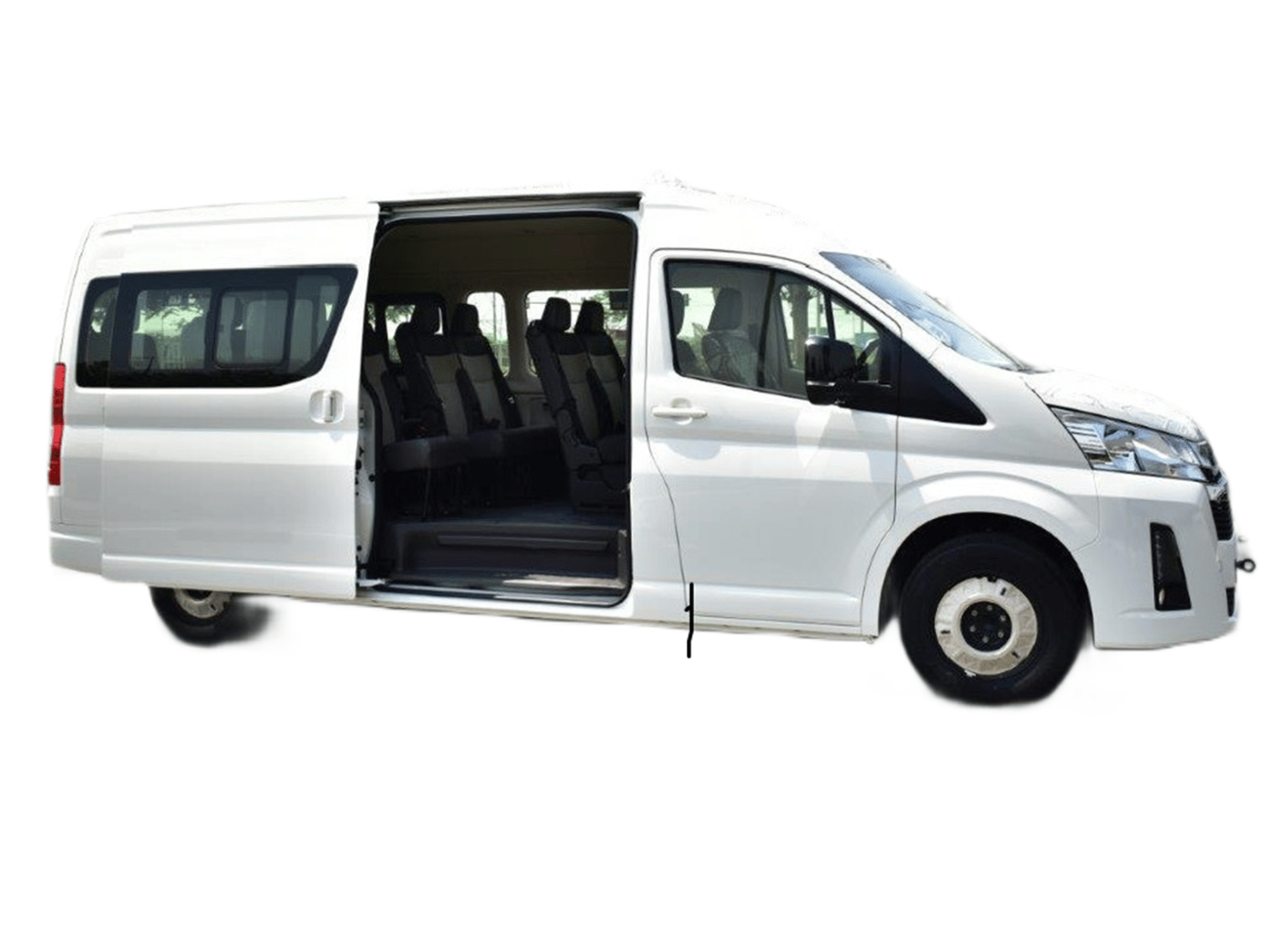 تويوتا هاياس ECT0119 - 2025 Toyota Hiace Hrf Pass Van GL - 3.5L Petrol Manual - White Bumper