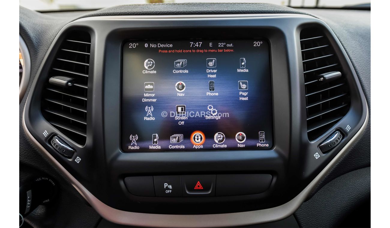 Jeep Cherokee 3.2L V6 Limited - 2016 - 7000 Kms Only! - AED 1,938 PM - 0 Downpayment