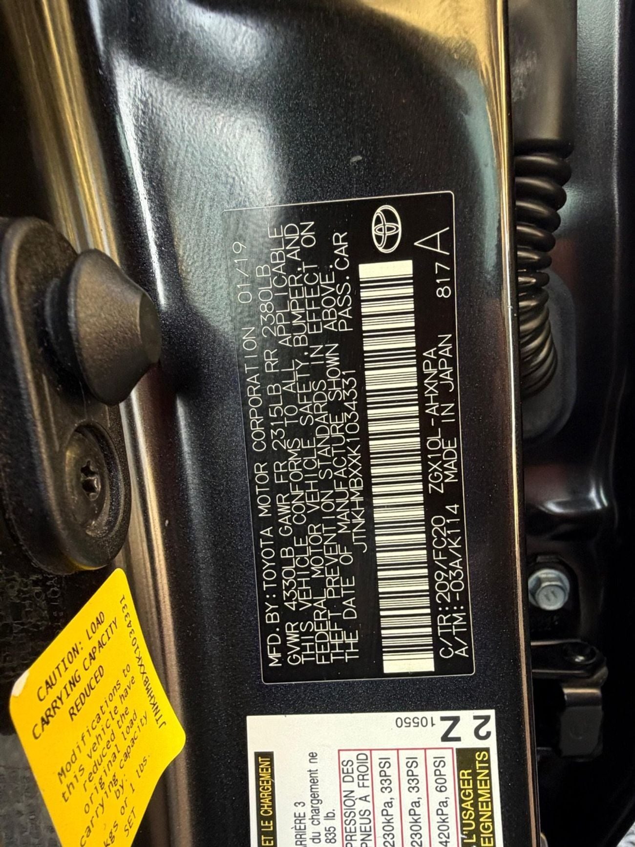 تويوتا CHR 2019 AWD 2.0 ECO USA IMPORTED