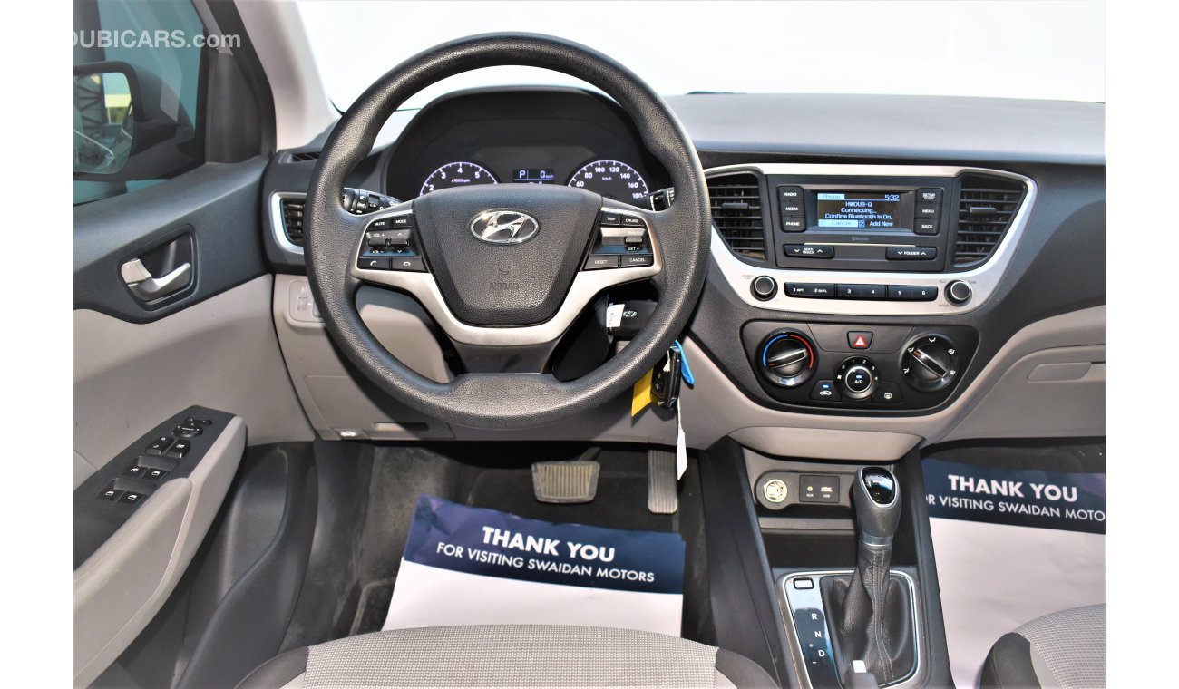 Hyundai Accent 1.6L GL 2019 GCC SPECS DEALER WARRANTY