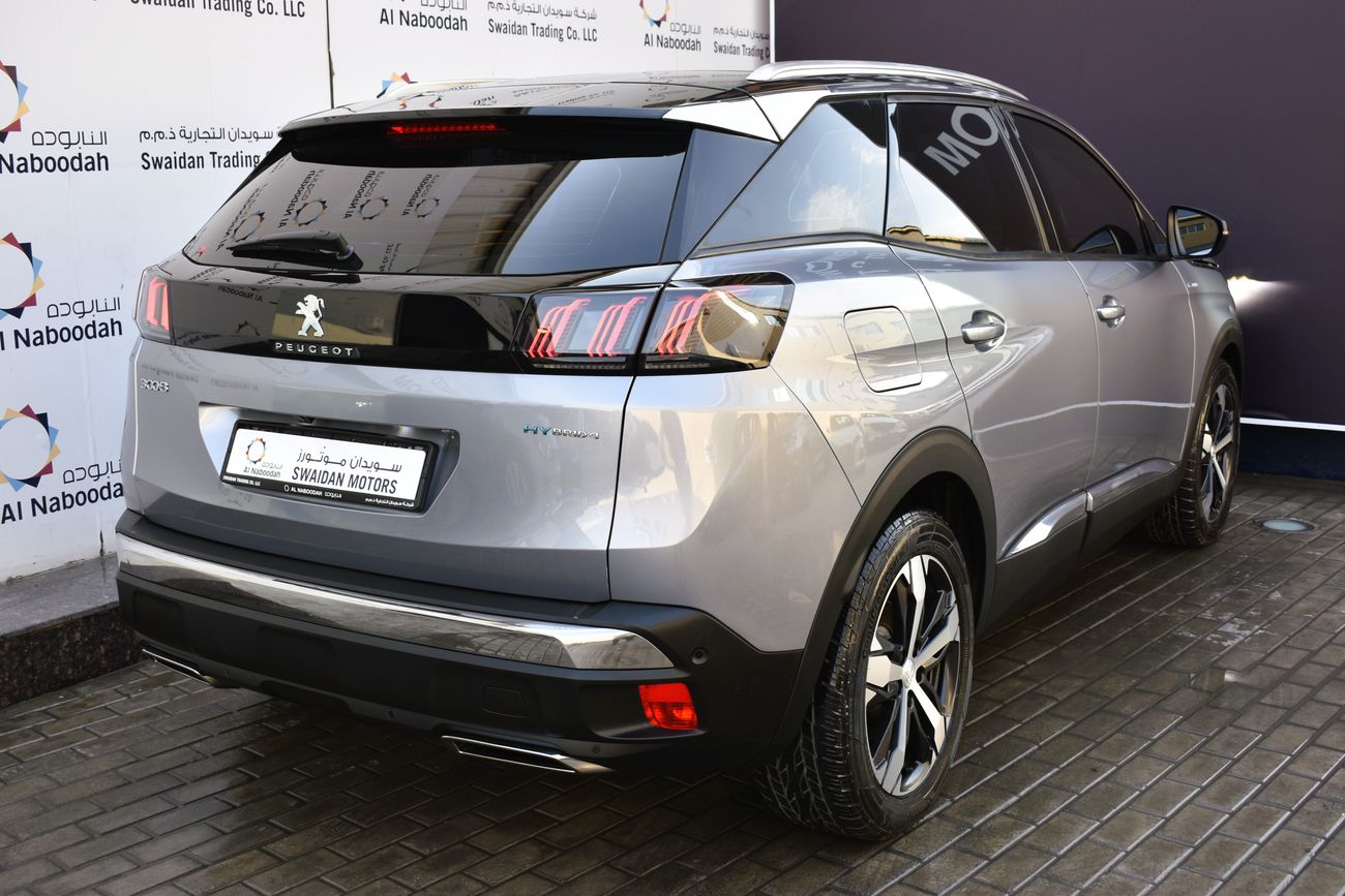 Peugeot 3008 AED 1599 PM | 1.6L GT PHEV FROM AN AUTHORIZED DEALER MANUFACTURER WARRANTY UP TO 2027 OR 100K KM
