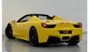 فيراري 458 2013 Ferrari 458 Spider, ( Full Carbon Fibre Package ) Full Ferrari Service History, GCC