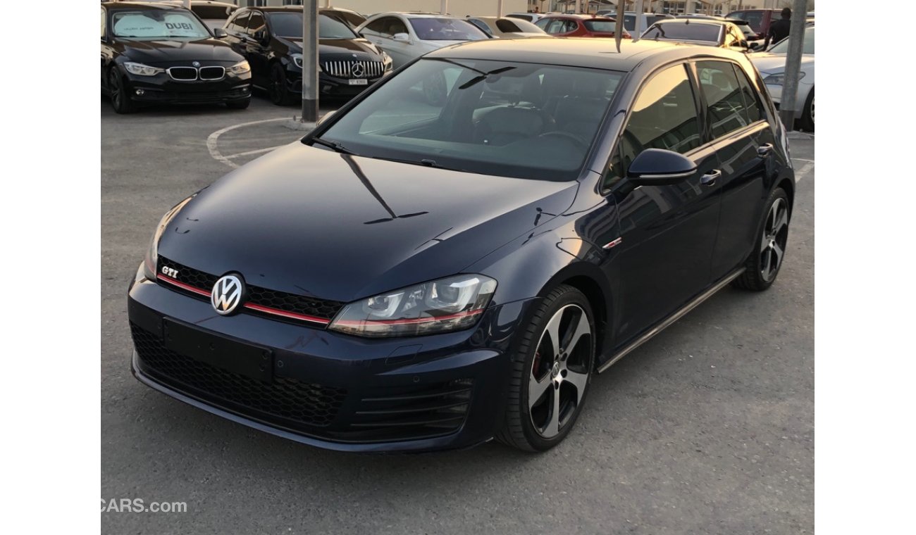 Volkswagen Golf GTI model 2014 GCC car prefect condition full option panoramic roof leather seats back camera back a