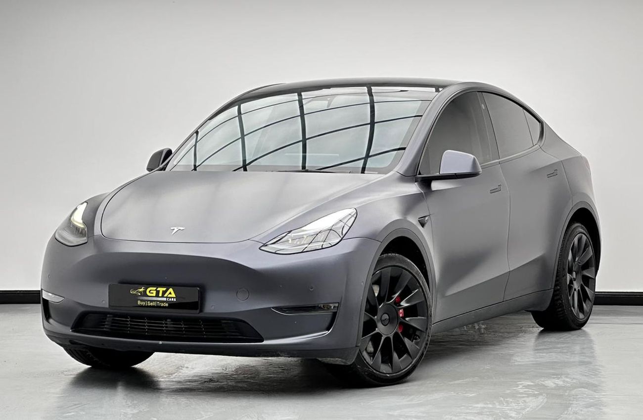 تسلا موديل Y 2022 Tesla Model Y Long Range, Sep 2026 Tesla Warranty, Tesla Full Service History, GCC