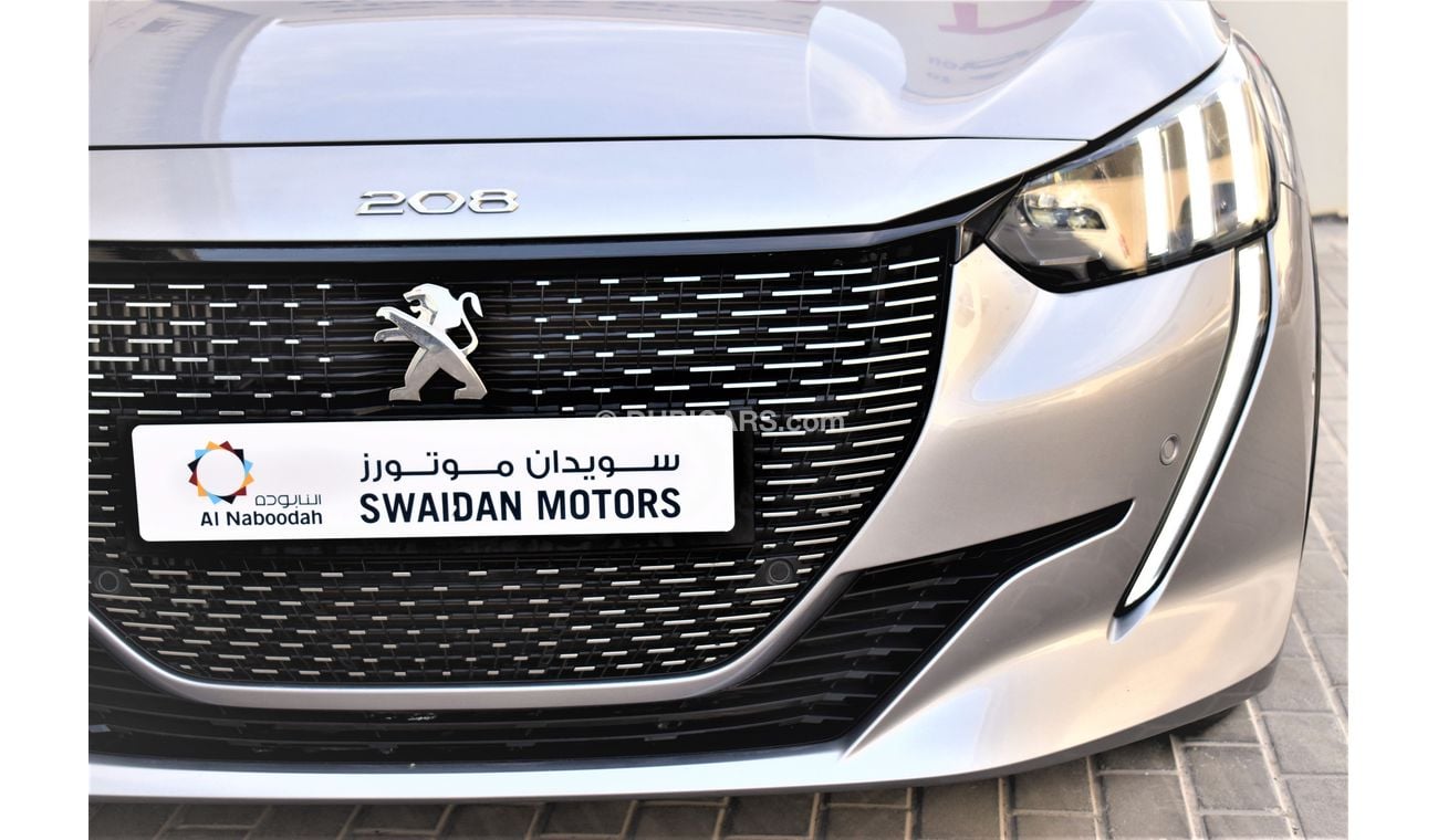 Peugeot 208 AED 703 PM | 1.2L GT GCC AGENCY WARRANTY UP TO 2026 OR 100K KM