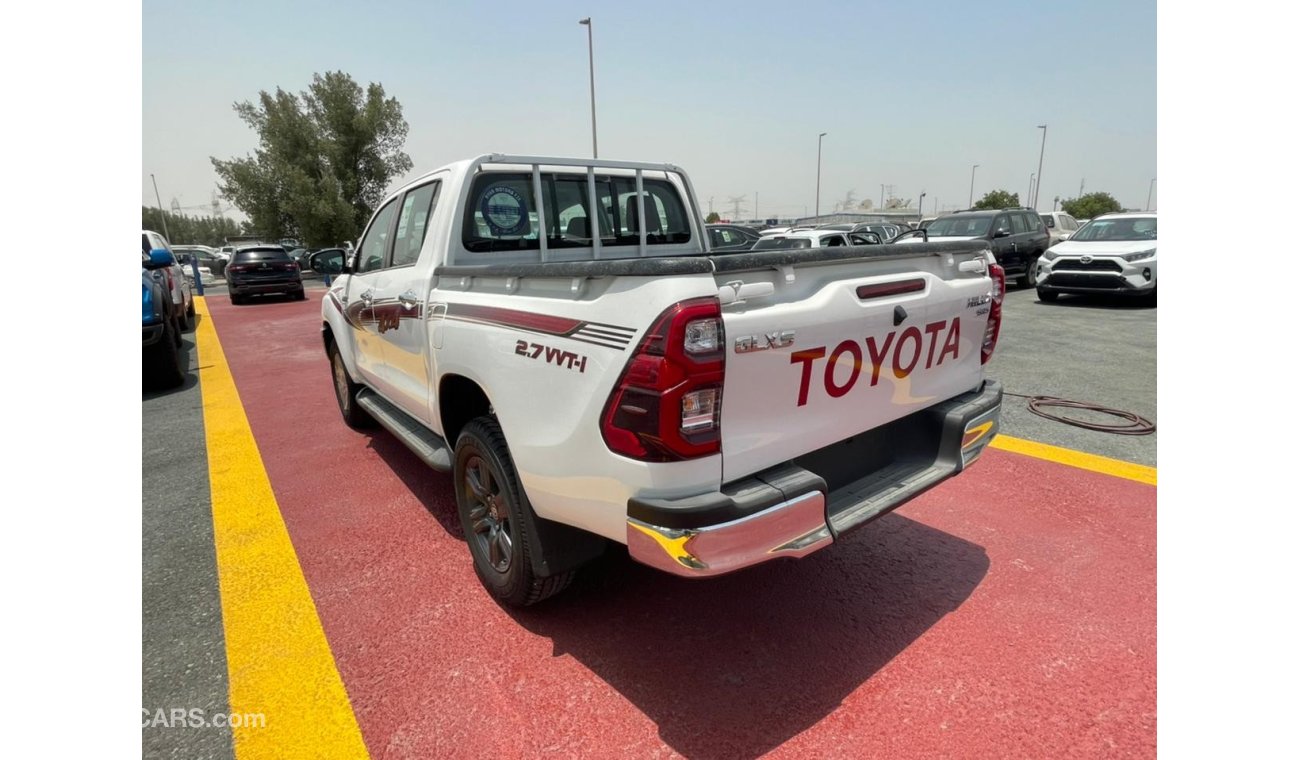 تويوتا هيلوكس TOYOTA HILUX 2.7L, PETROL, 4X4, MODEL 2021, FULL OPTION WITH PUSH START, WHITE WITH RED INTERIOR, ON