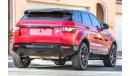 Land Rover Range Rover Evoque AED 1780 P.M with 0% downpayment under warranty