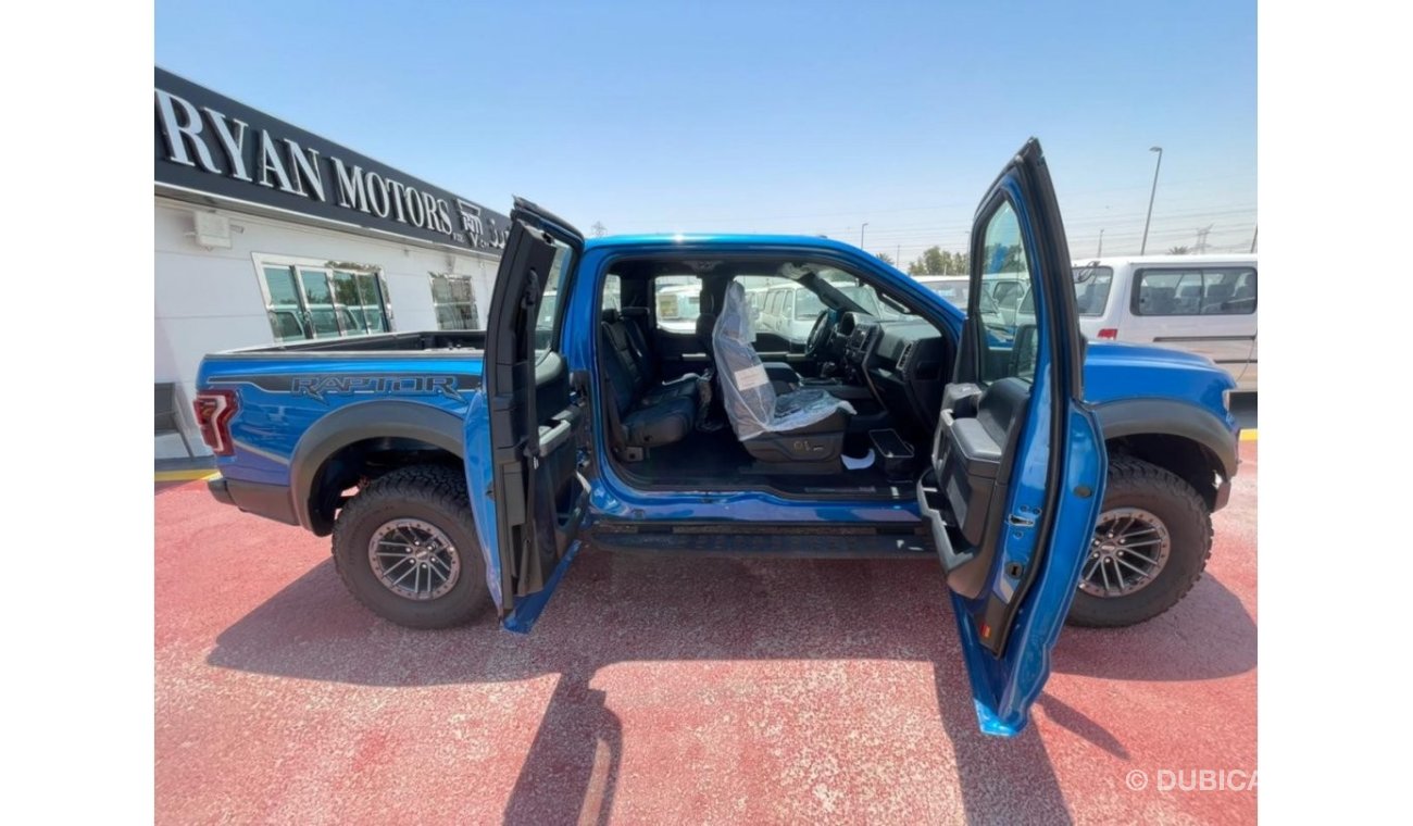 فورد F 150 FORD F150 RAPTOR SUPER CAB 3.5L ، بنزين ، 4WD ، موديل 2021 ، خارجي أزرق مع جلد داخلي أزرق وأسود ، لل