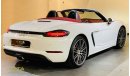 Porsche 718 Boxster 2019 Porsche 718 Boxster, Warranty, Service Contract, GCC, Low Kms